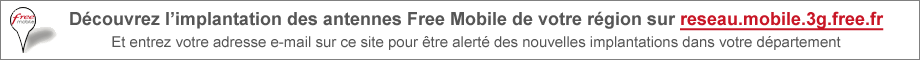 L'implantation des antennes Free Mobile